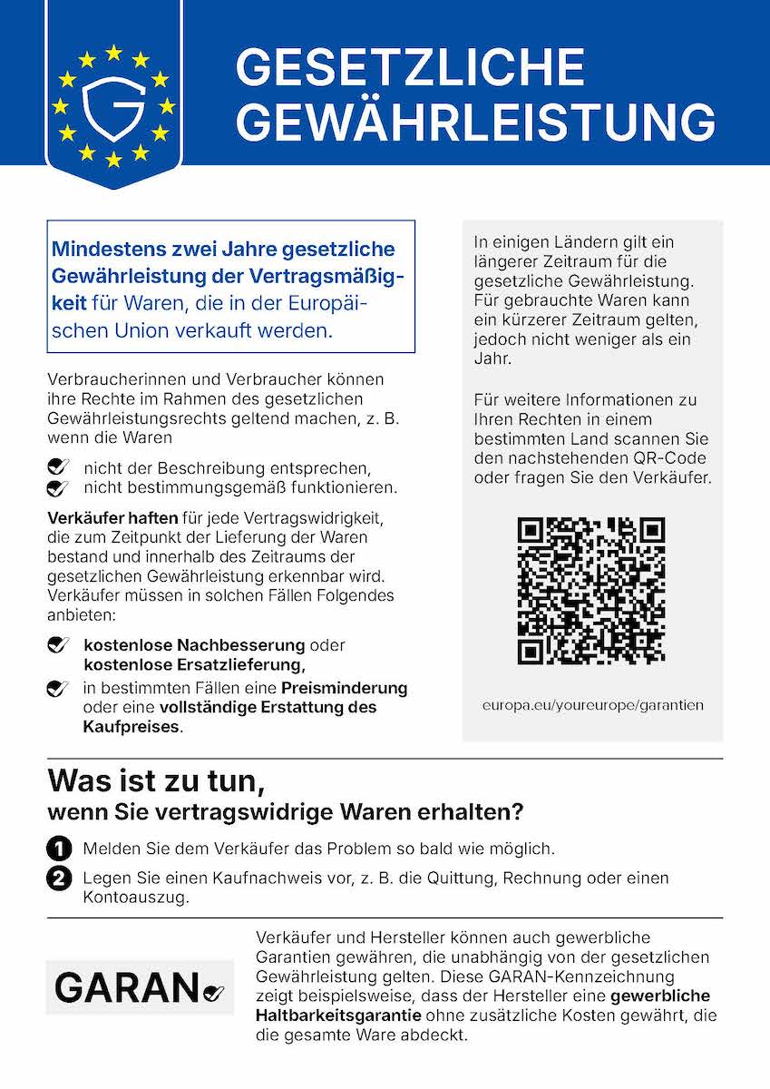 EU-Gewährleistungshinweis