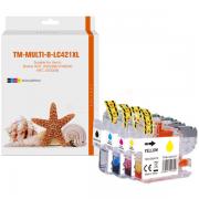 Alternativ Tintenpatrone MultiPack Bk,C,M,Y 12,5ml + 3x7,5ml VE=4 (ersetzt Brother LC421XLVAL) für Brother DCP-J 1050