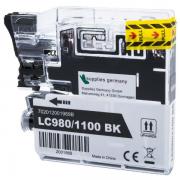 Alternativ Tintenpatrone schwarz 30ml (ersetzt Brother LC1100BK LC980BK LC985BK) für Brother DCP 145 C/185 C/J 125/MFC 6490 C