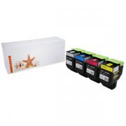 Alternativ Toner-Kit gelb, 3.000 Seiten (ersetzt Lexmark 802HY) für Lexmark CX 410/510