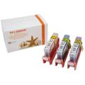 Alternativ Tintenpatrone MultiPack C,M,Y 13ml VE=3 (ersetzt Canon CLI-8) für Canon Pixma IP 3300/4200/6600/MP 960/Pro 9000  kompatibel mit  