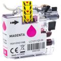 Alternativ Tintenpatrone magenta 10ml (ersetzt Brother LC121M LC123M LC125XLM) für Brother DCP-J 132/MFC-J 285/MFC-J 4510/MFC-J 6920  kompatibel mit  